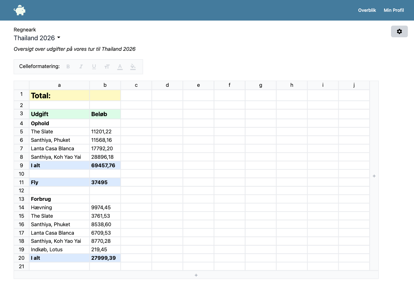Spreadsheet